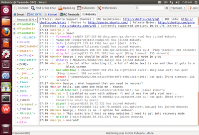 Screenshot of Smuxi 0.8.11 on Ubuntu Unity